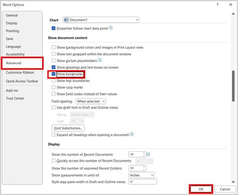 Show Bookmarks In Navigation Pane Word