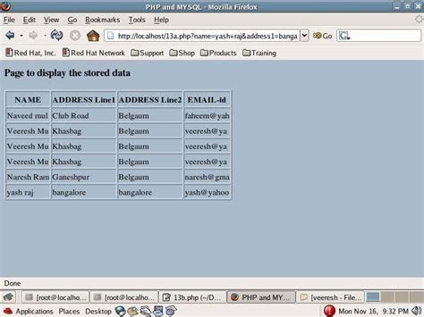 Show Data In Table Mysql Php