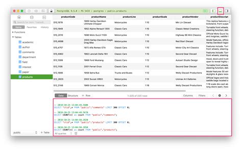 show database query in postgresql