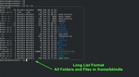 show directory command in linux