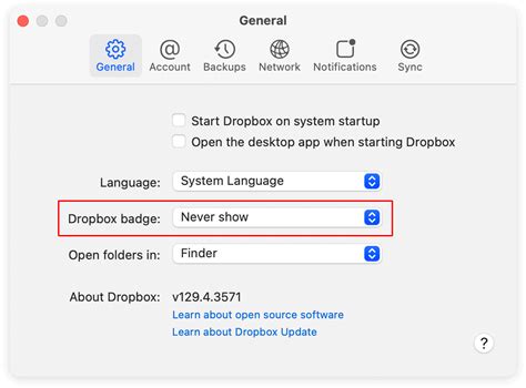show dropbox icon in menu bar mac