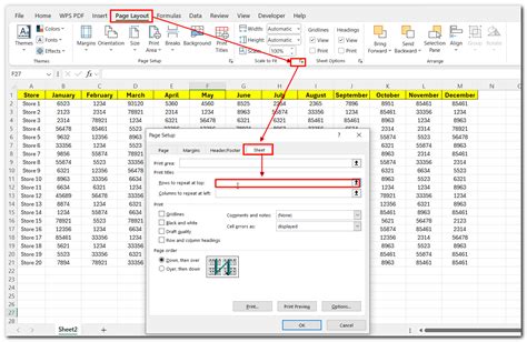 show header on each page excel