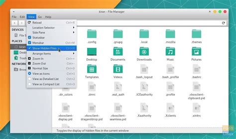 Show Hidden Files Manjaro