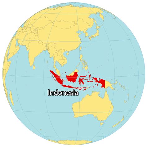show indonesia on world map