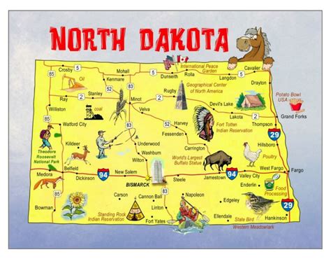show me a map of north dakota