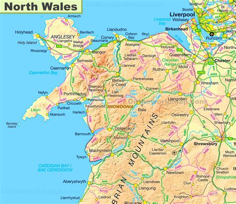 show me a map of north wales
