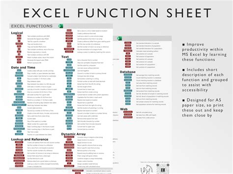 Show Me A Printable Advanced Function Excel Worsheet