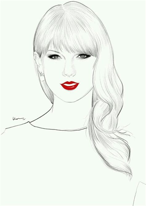 show me how to draw taylor swift