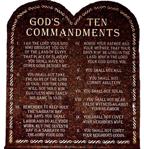 show me the ten commandments from the bible