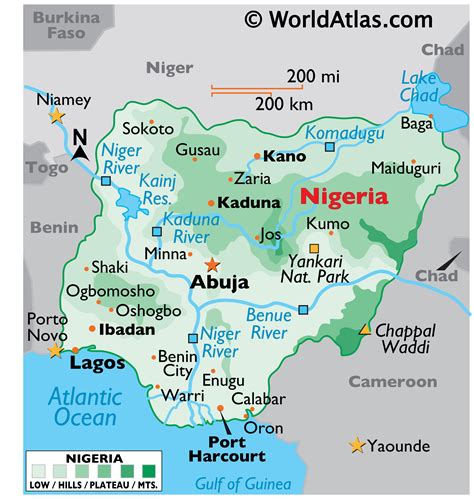 show nigeria on map