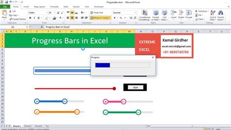 show progress bar in excel vba