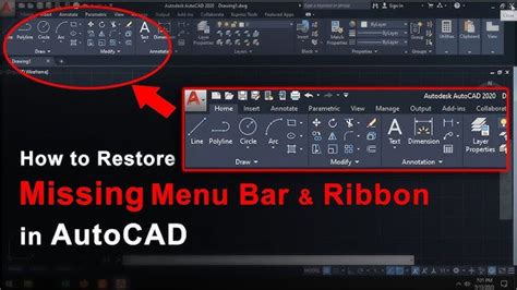 Show Ribbons Autocad