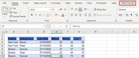 Show Table Tools In Excel