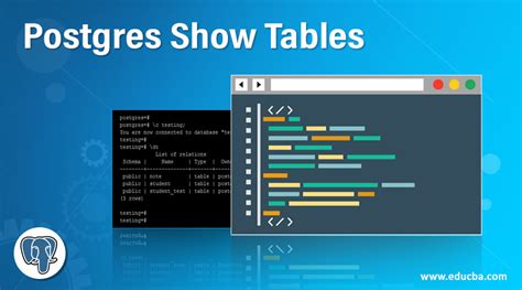 Show Tables From Database Postgres