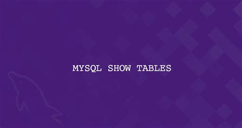 Show Tables In Mysql Ubuntu