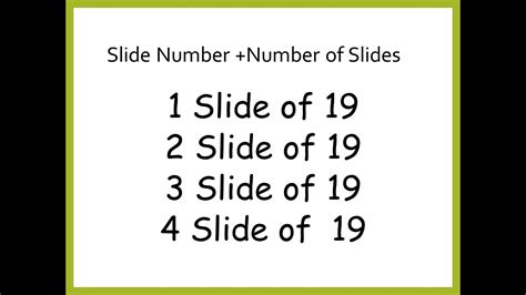 show the slide number and total number of slides on every slide