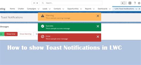 show toast error message in lwc