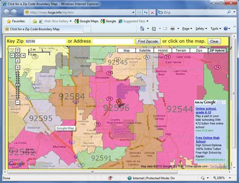 show zip code on google maps