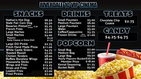 showcase cinema food and drink prices