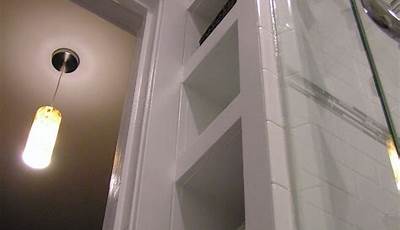 Shower With Shelves Next To It