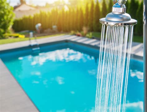 Shower After Pool Tan