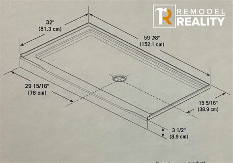 Shower Base Tub Size