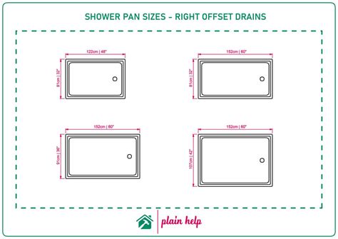 shower basin dimensions
