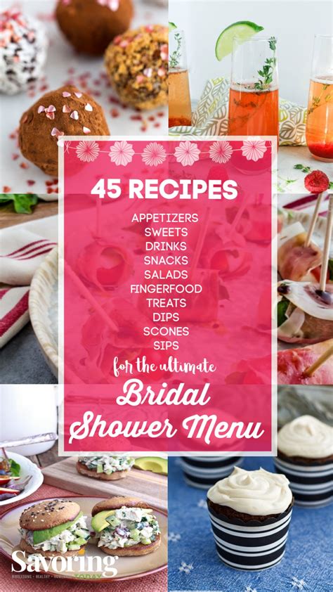 Shower Bridal Menu