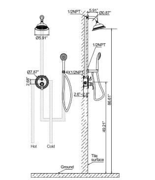 Shower Control Valve Height
