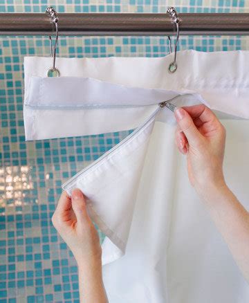 Shower Curtain With Zipper