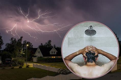 Shower During A Lightning Storm