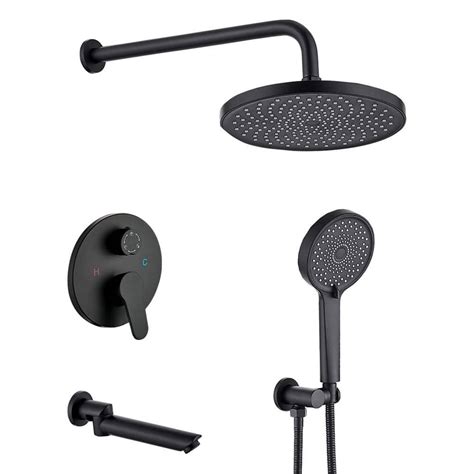Shower Faucet Combo Black