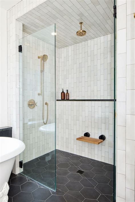 Shower With Dark Floor