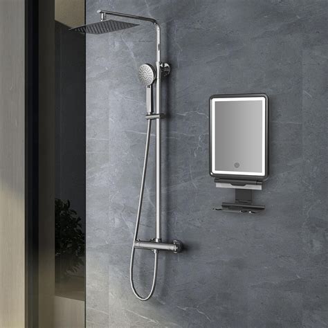 Shower With Mirror Wall