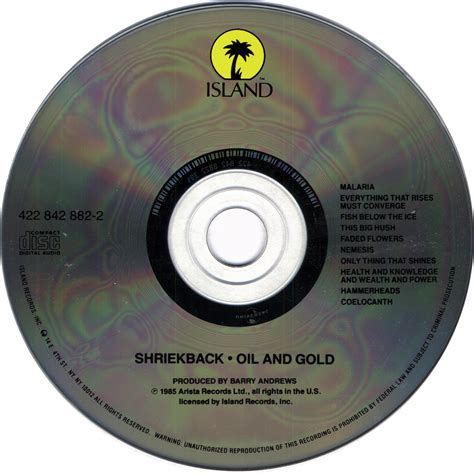 URBAN ASPIRINES Shriekback Oil And Gold