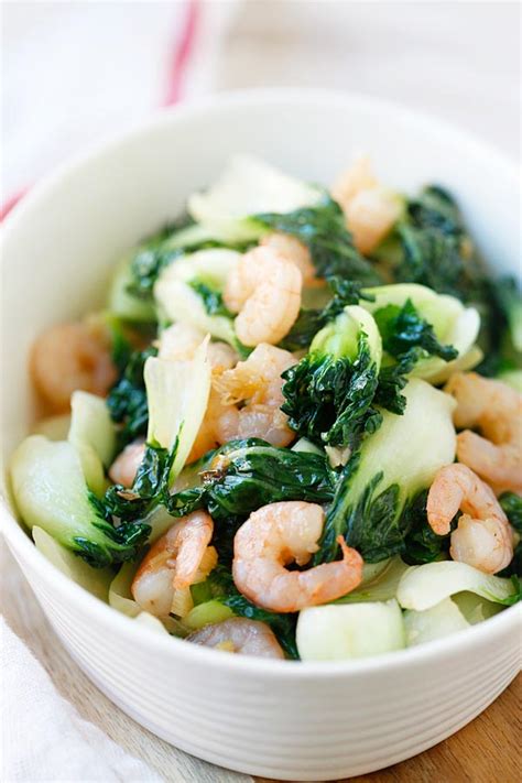 Baby Bok Choy with Shrimp Easy Delicious Recipes