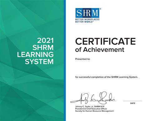 shrm approved certificate programs