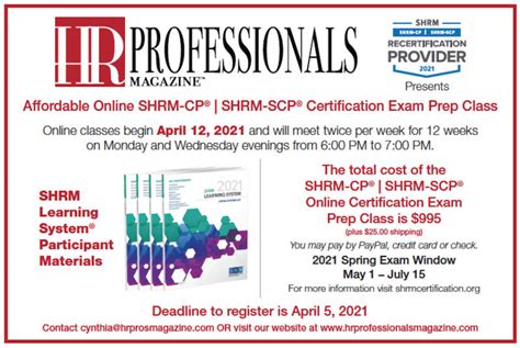 shrm online certification class