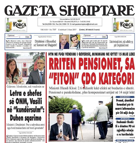 shtypi shqiptar online gazeta shqiptare