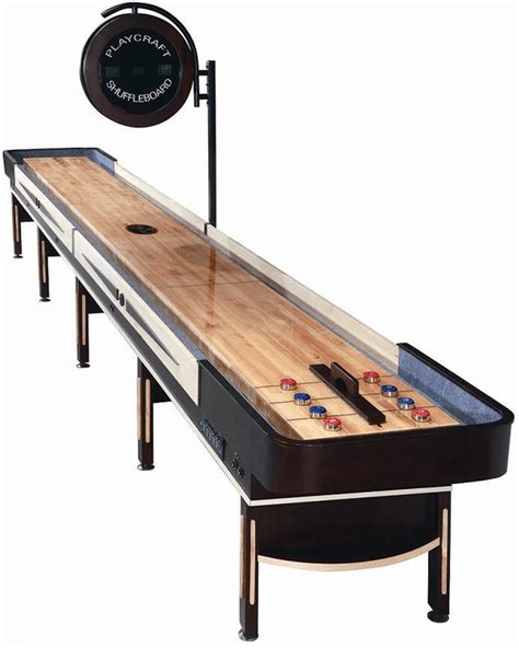 Shuffleboard Table With Electronic Scoring