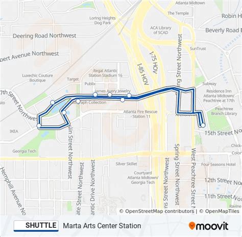 Shuttle Bus route map