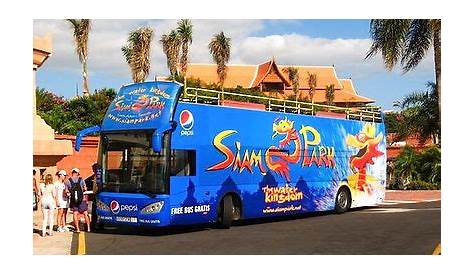 Siam Park Open Top Free Bus operating in Costa Adeje Tener