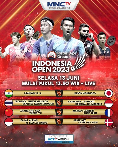 siaran langsung indonesia open 2023