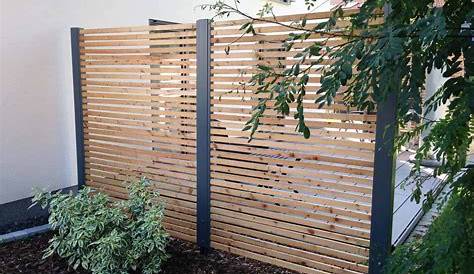 Sichtschutz Garten Holz Lärche Metall anthrazit modern