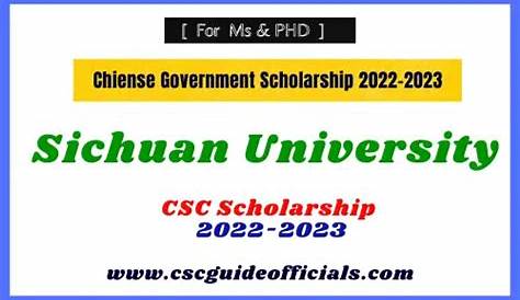 Sichuan University CSC Scholarship Result 2021-2022