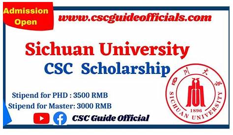 Sichuan University CSC Scholarship 2022-2023 - YouTube