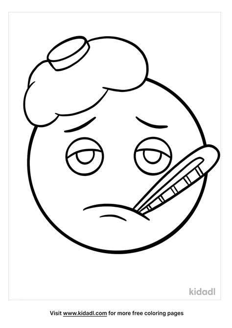 Sick Face Coloring Page
