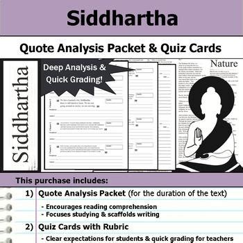 siddhartha quote analysis packet