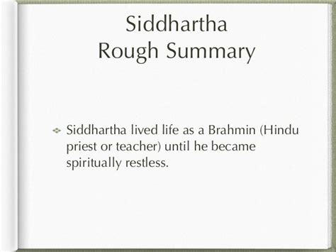siddhartha summary by chapter