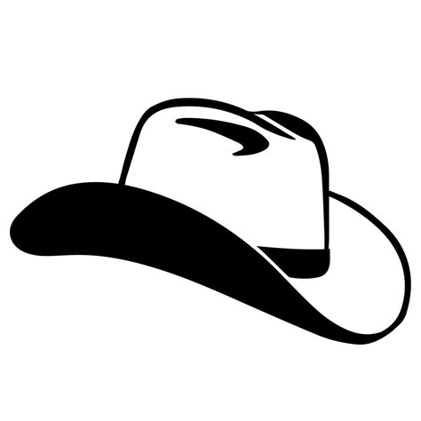 side cowboy hat outline